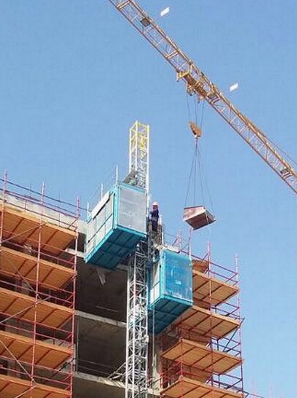construction lift at site