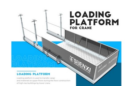 loading platform installation, loading deck for tower crane