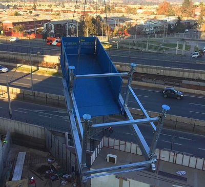 loading platform in Chile for tower crane